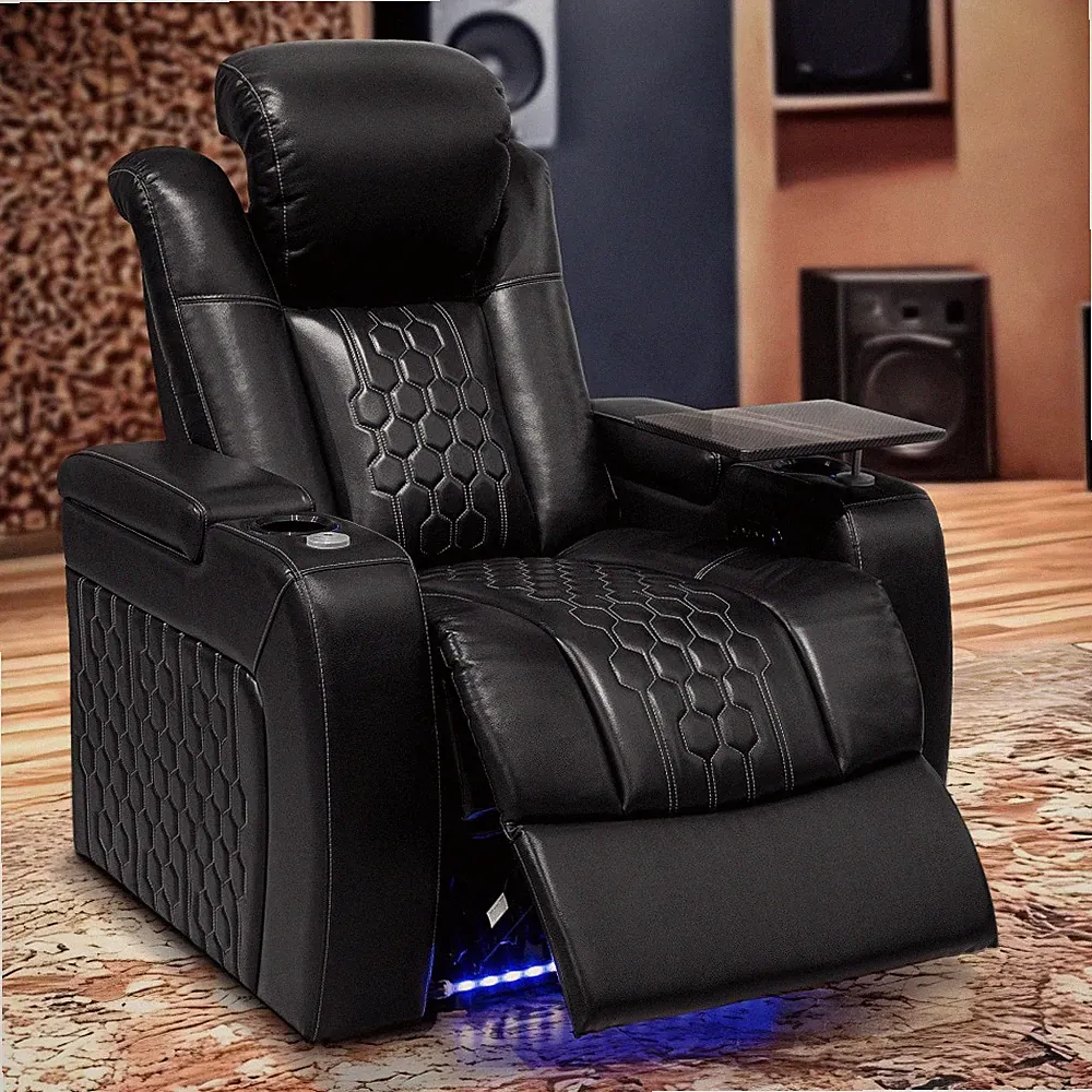 37.8" Power Recliner w/ Smart Charging, RGB LED Lighting, Adjustable Headrest