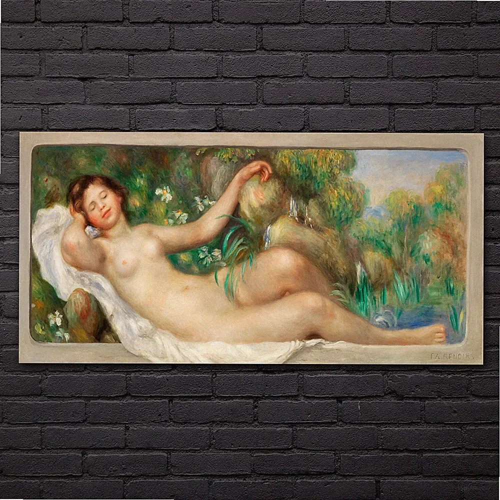 Acrylic Glass Wall Art Photo 140x70 Reclining nude Pierre-Auguste Renoir