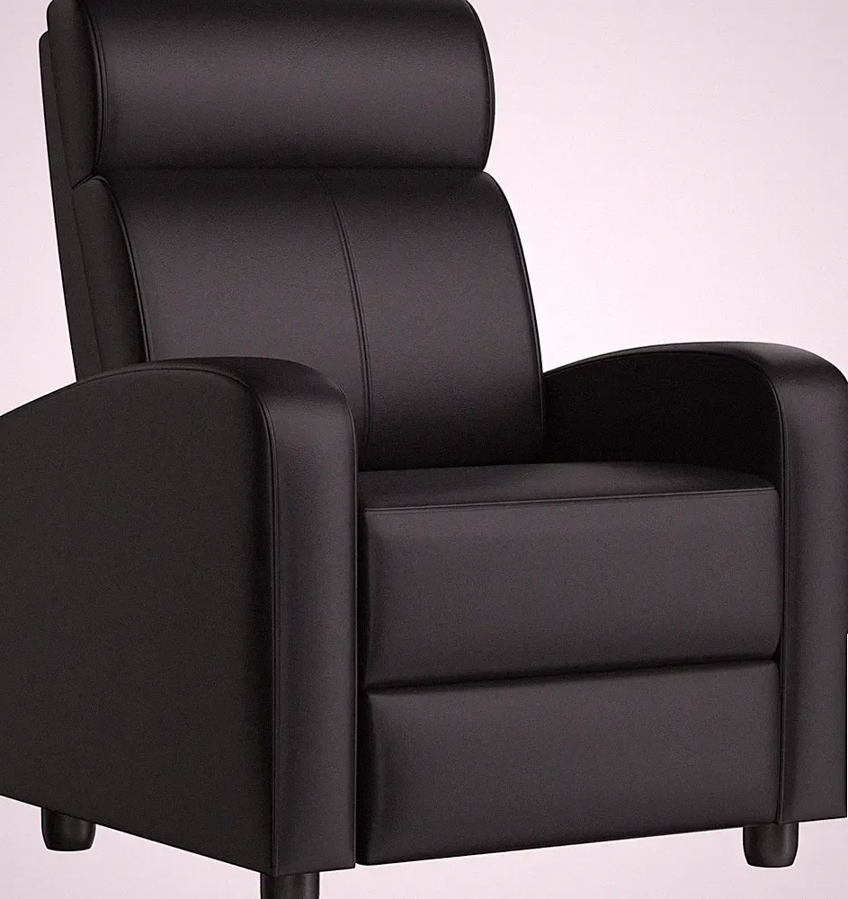 NEW Yaheetech Recliner Chair PU Leather Recliner Sofa Home Theater Seating wit