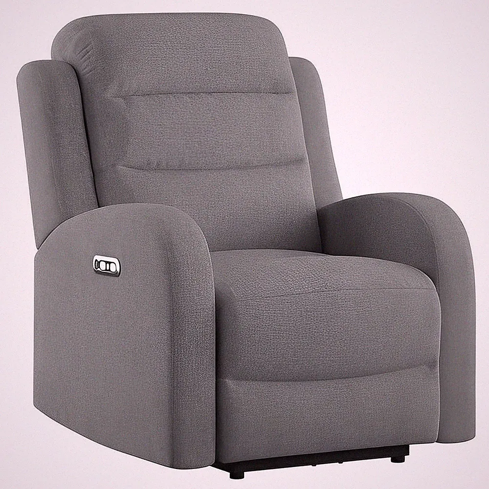 POWER RECLINER W / 1 POWER HEADREST - GREY - 2 Recliners