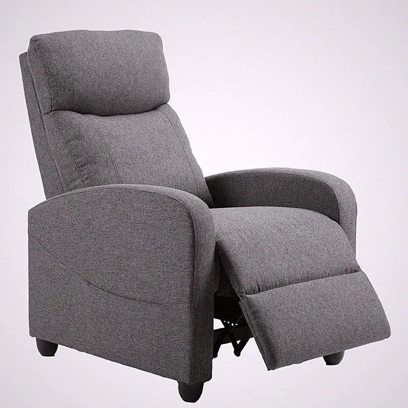 Sweetcrispy Recliner Chair Fabric Recliner Sofa No Massage Home Theater Seating