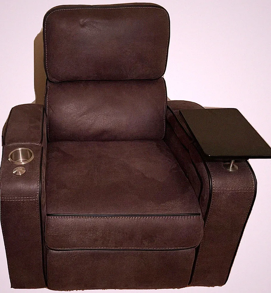 Triple power recliner, lumbar features, powered headrest, footrest, and USB Port