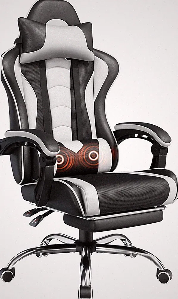Yaheetech Gaming Chair, Video Game Chair with Massage Lumbar Support