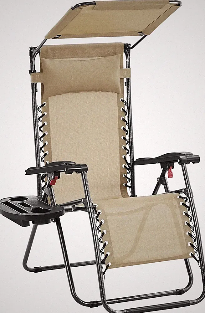 Yaheetech Outdoor Zero Gravity Chair Foldable Recliner Adjustable Patio Lounge w